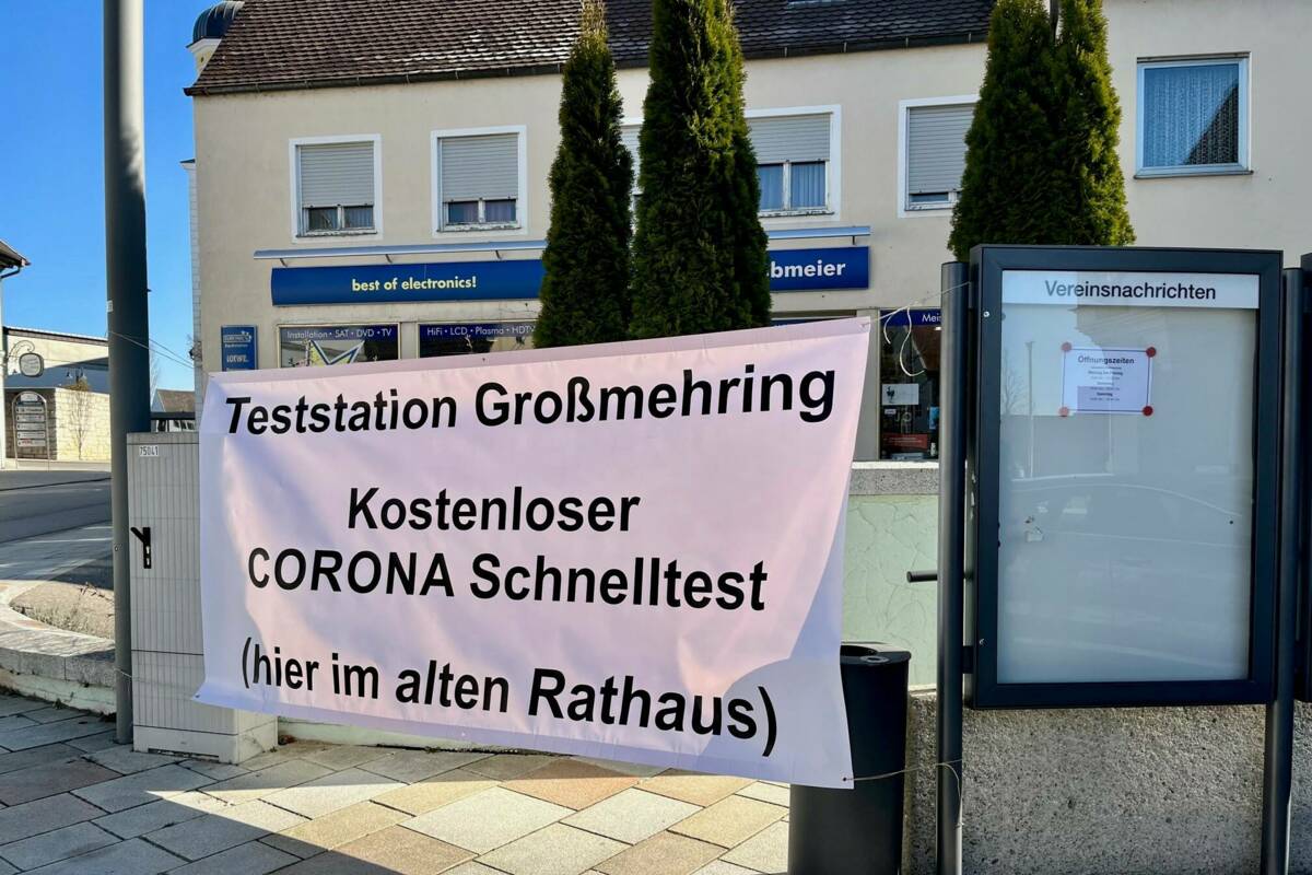 Teststation im alten Rathaus